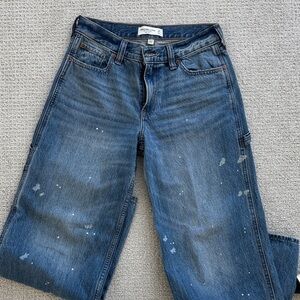 Abercrombie ultra loose low rise paint splatter Women's Jeans